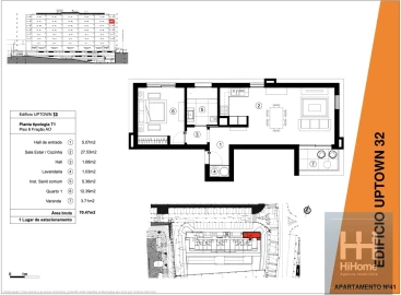 Apartamento T1 para Venda em São Martinho