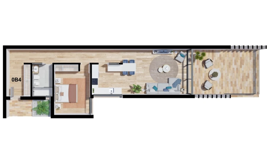 Apartamento T1 para Venda em Moncarapacho e Fuseta Planta 1