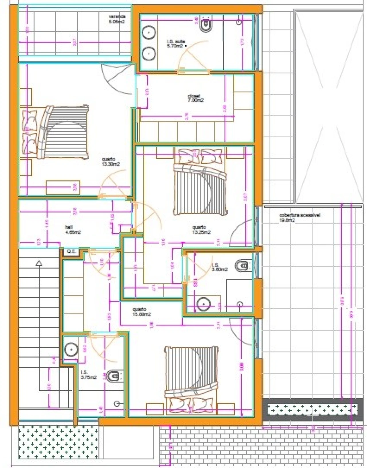 Moradia T3 para Venda em Palmeira Planta 3