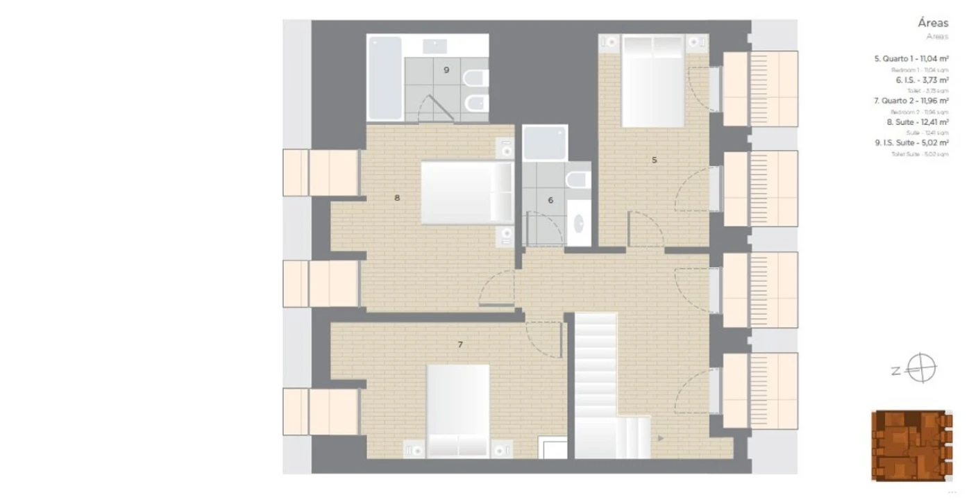 Apartamento T3 para Venda em Arroios Planta 2