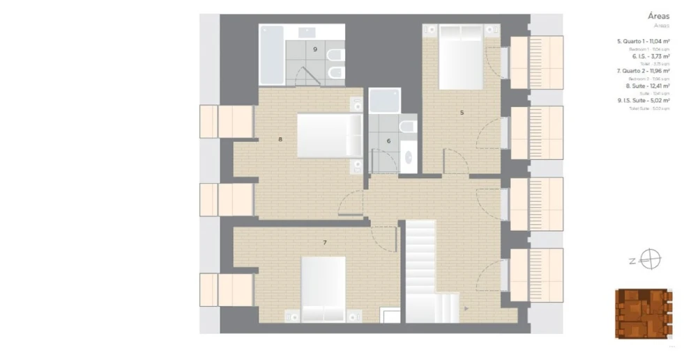 Apartamento T3 para Venda em Arroios Planta 2