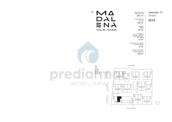 Moradia T4 para Venda em Madalena Planta 1