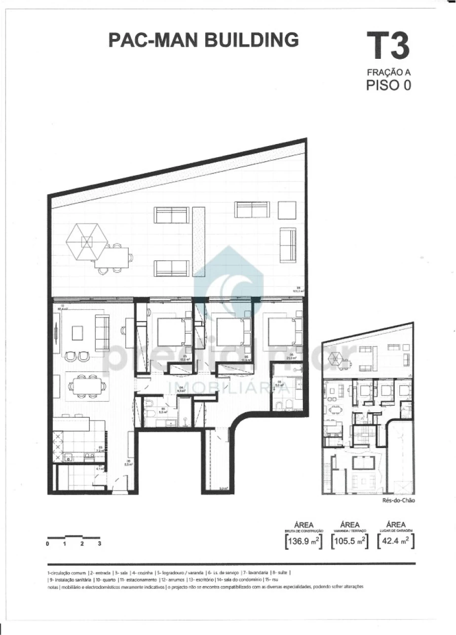 Apartamento T3 para Venda em Matosinhos e Leça da Palmeira Planta 1