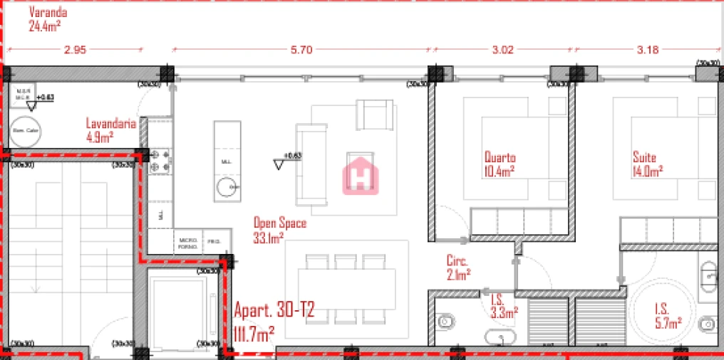 Apartamento T2 para Venda em Silvares, Pias, Nogueira e Alvarenga Foto 7