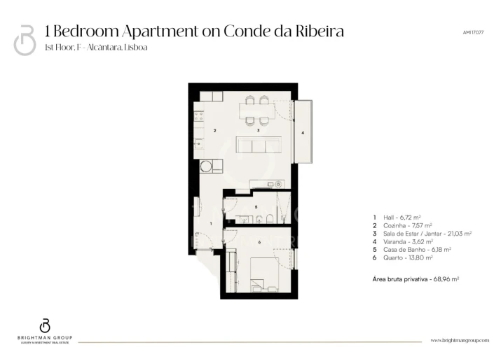 Apartamento T1 para Venda em Alcantara Foto 13