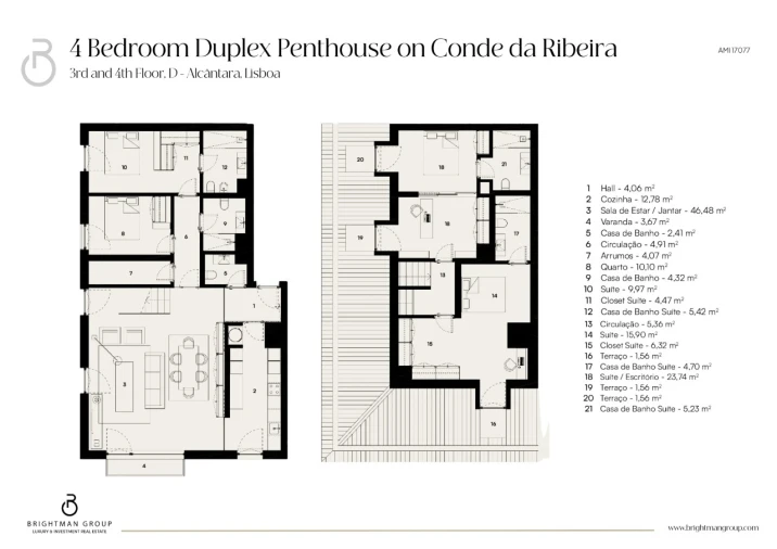Apartamento T4 para Venda em Alcantara Planta 1