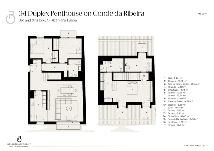 Apartamento T3 para Venda em Alcantara Planta 1