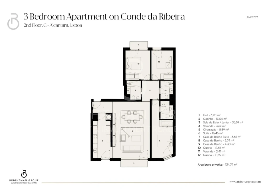 Apartamento T3 para Venda em Alcantara Foto 13