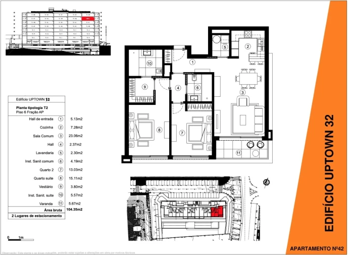 Apartamento T2 para Venda em São Martinho Planta 2