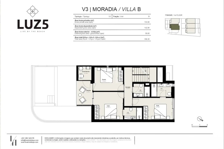 Moradia T3 para Venda em Luz Foto 14