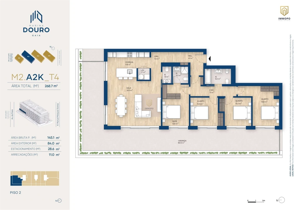 Apartamento T4 para Venda em Santa Marinha e São Pedro da Afurada Foto 22