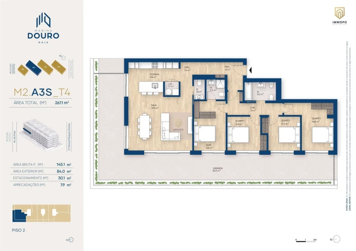 Apartamento T4 para Venda em Santa Marinha e São Pedro da Afurada Foto 22