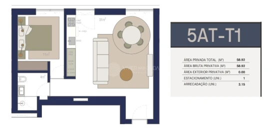 Apartamento T1 para Venda em Matosinhos e Leça da Palmeira
