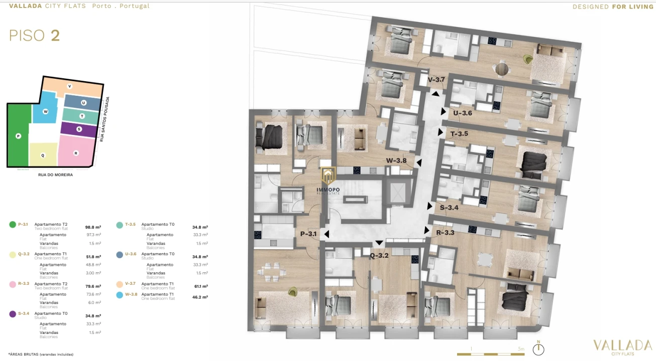 Apartamento T2 para Venda em Bonfim Planta 2