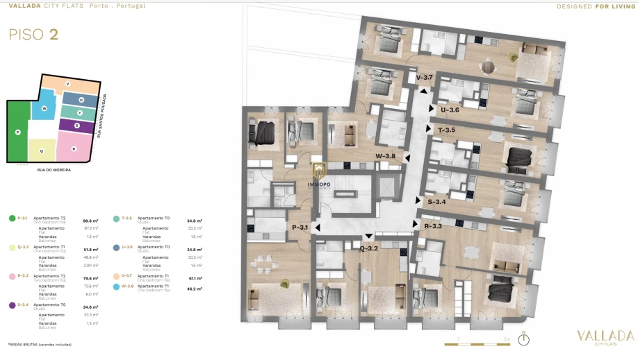 Apartamento T2 para Venda em Bonfim Planta 2