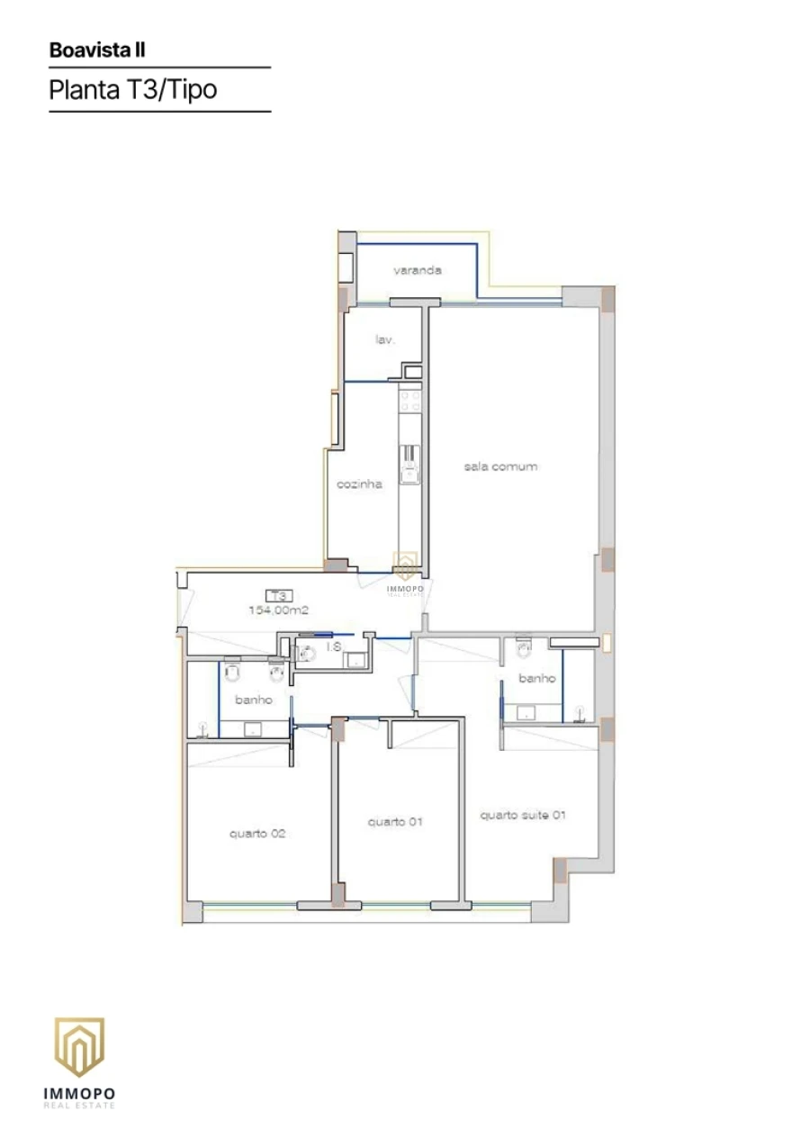 Apartamento T3 para Venda em Cedofeita, Santo Ildefonso, Sé, Miragaia, São Nicolau e Vitória Planta 1
