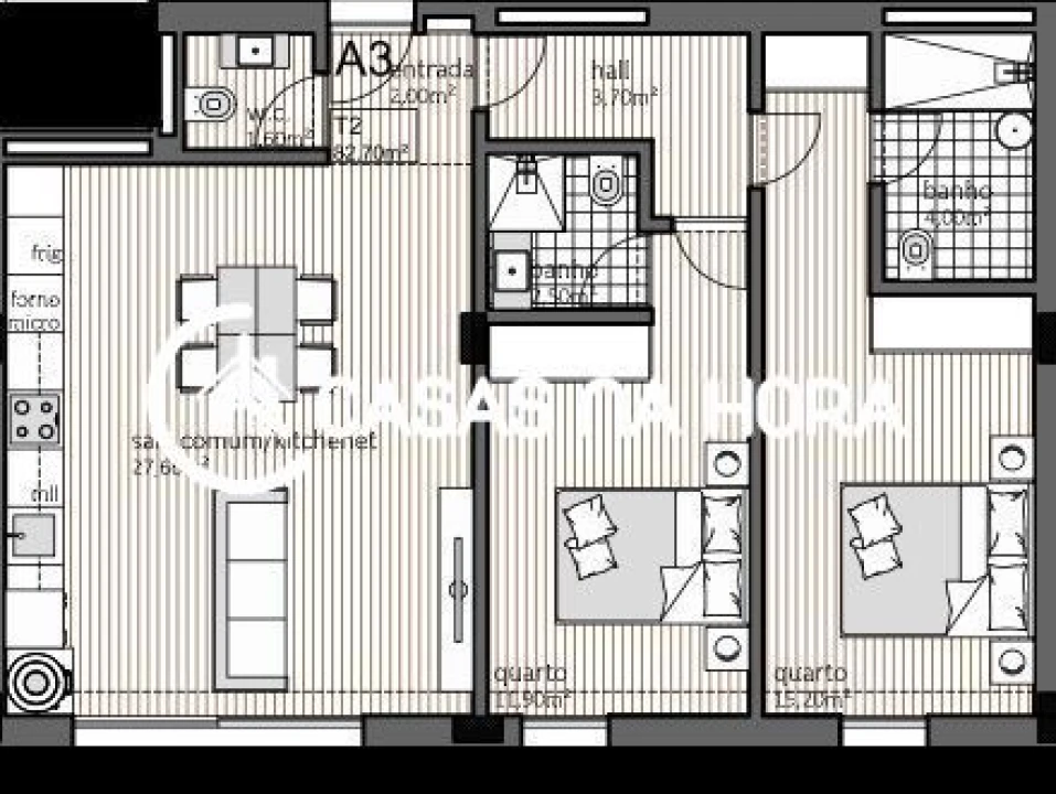 Apartamento T2 para Venda em Paranhos Foto 10