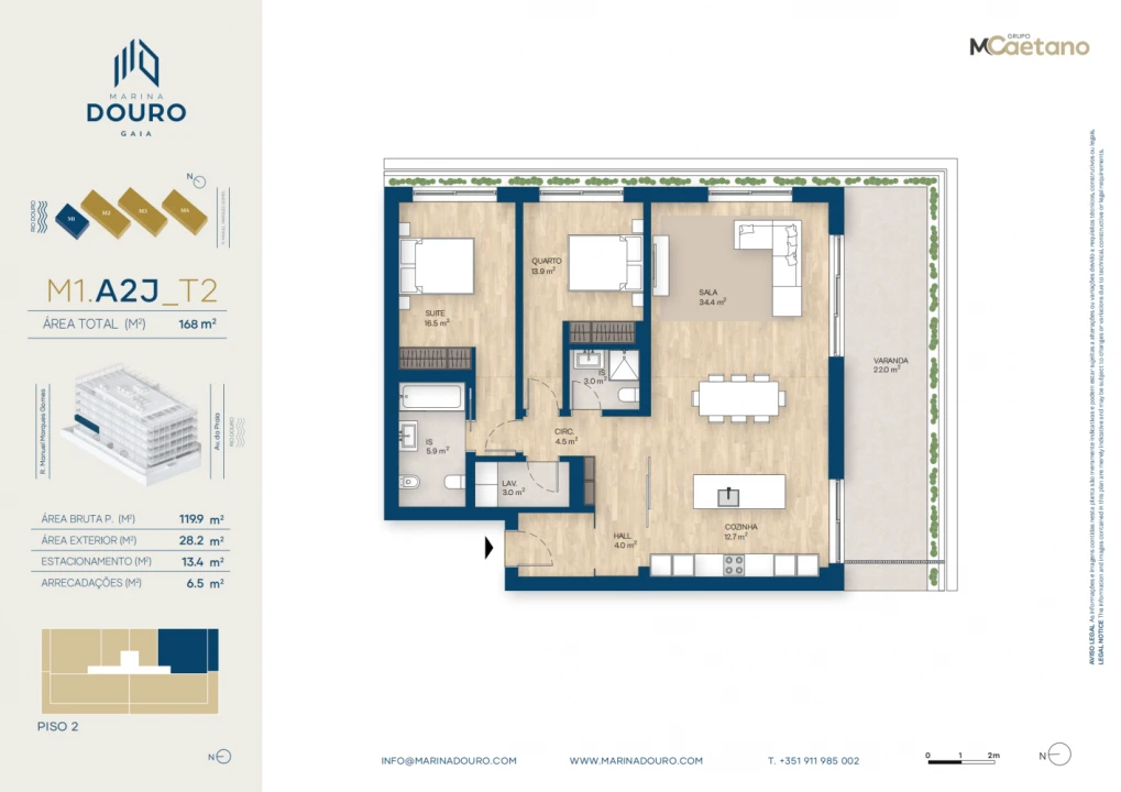 Apartamento T2 para Venda em Canidelo Foto 19