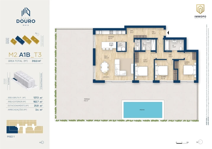 Apartamento T3 para Venda em Santa Marinha e São Pedro da Afurada Foto 22