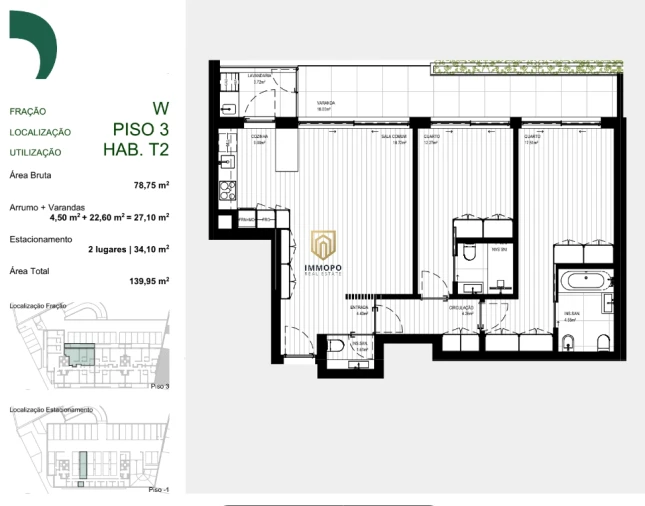 Apartamento T2 para Venda em Rebordosa Foto 3
