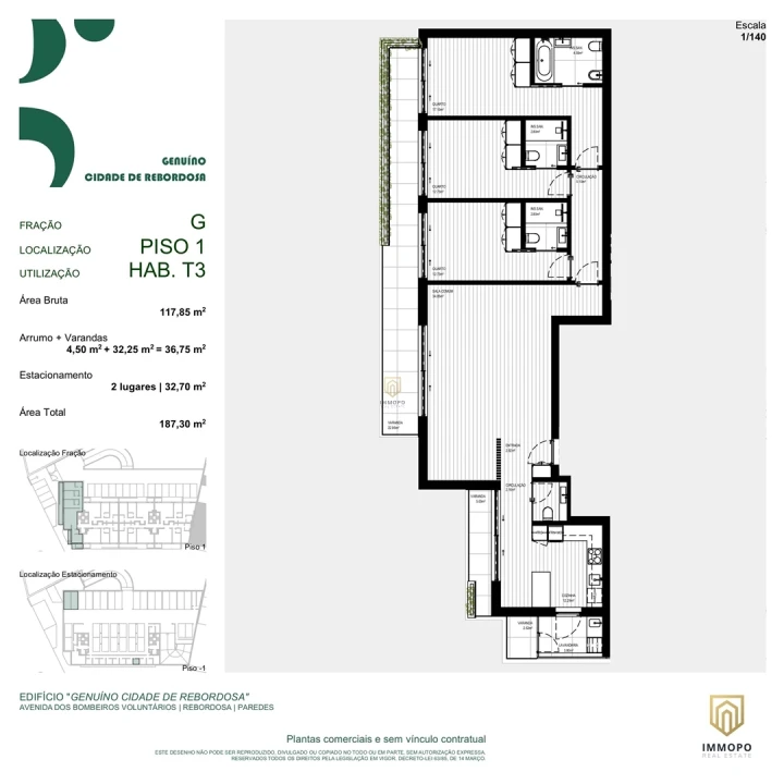 Apartamento T3 para Venda em Rebordosa Foto 14