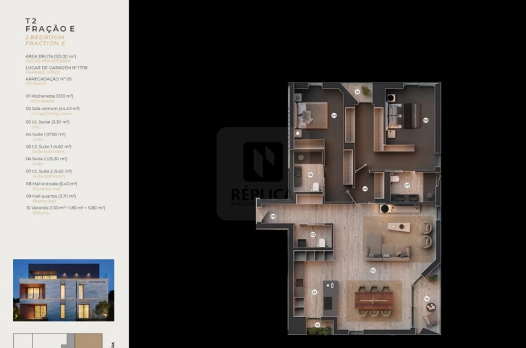 Apartamento T2 para Venda em Aldoar, Foz do Douro e Nevogilde Planta 1