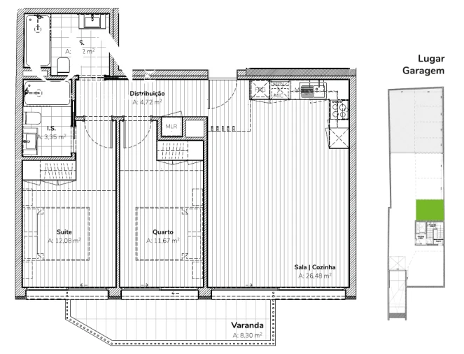 Apartamento T2 para Venda em Mafamude e Vilar do Paraíso Foto 18