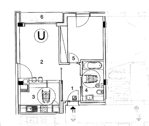 Apartamento T1 para Arrendamento em Paranhos Planta 1