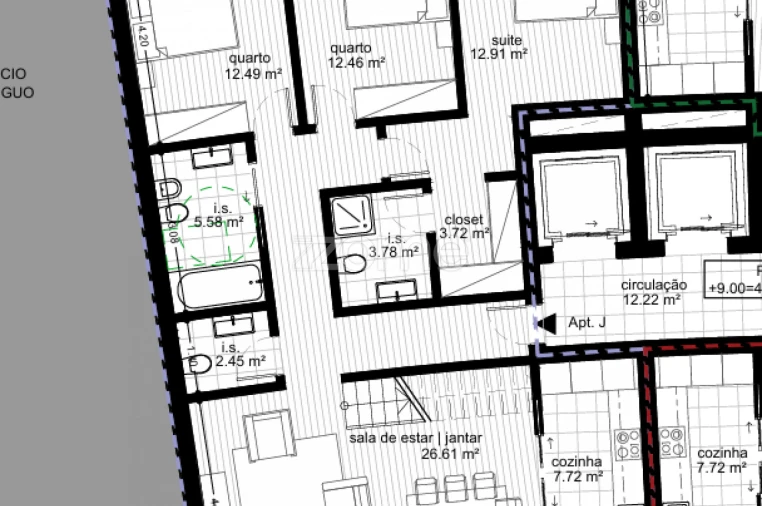 Apartamento T3 para Venda em Repeses e São Salvador Planta 1