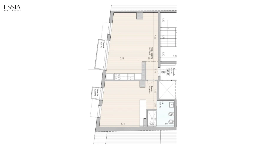 Apartamento T1 para Venda em Cedofeita, Santo Ildefonso, Sé, Miragaia, São Nicolau e Vitória Planta 1