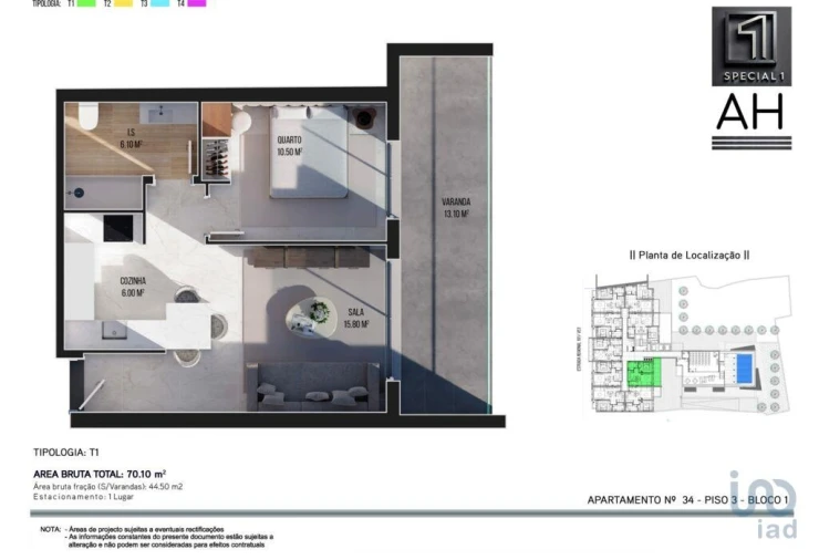 Apartamento T1 para Venda em Ribeira Brava Foto 11