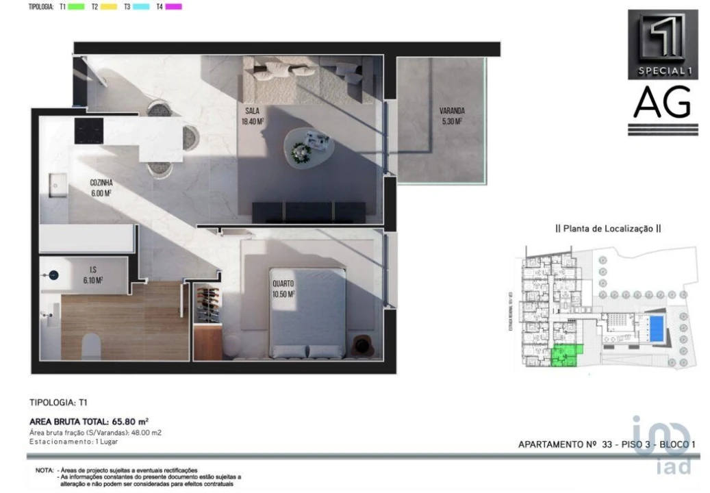 Apartamento T1 para Venda em Ribeira Brava Foto 10