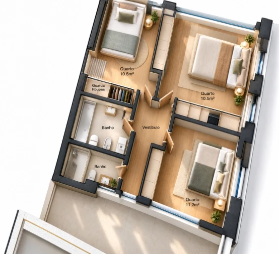 Apartamento T2 para Venda em Campanhã Planta 2