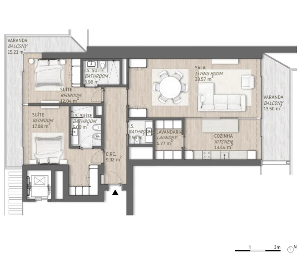 Apartamento T2 para Venda em Quarteira Planta 1