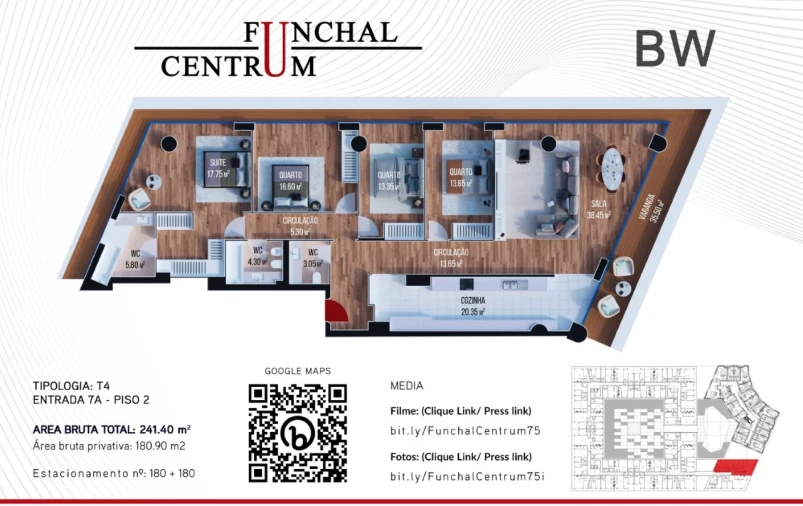 Apartamento T4 para Venda em Funchal (Se) Planta 1