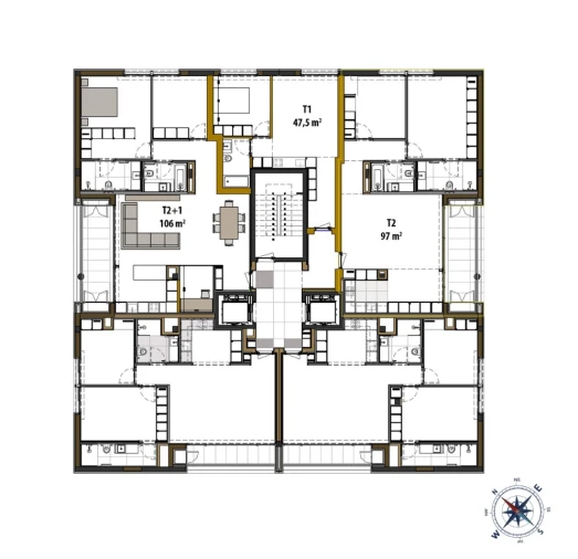Apartamento T2 para Venda em Ramalde Planta 1