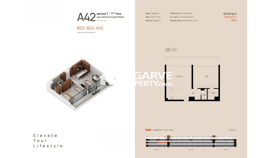 Apartamento T1 para Venda em Lagoa e Carvoeiro Foto 25