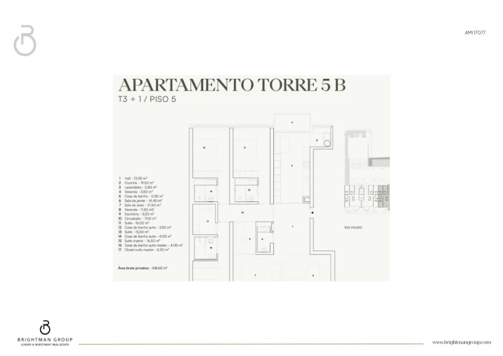 Apartamento T3 para Venda em Lordelo do Ouro e Massarelos Planta 1
