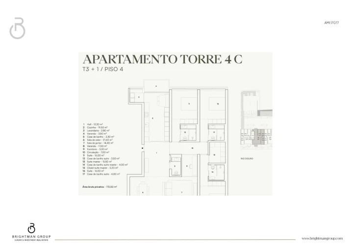Apartamento T3 para Venda em Lordelo do Ouro e Massarelos Planta 1