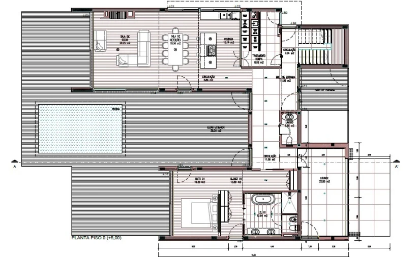 Moradia T4 para Venda em Carvalhal Planta 1