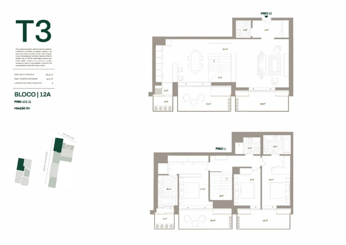 Apartamento T3 para Venda em Santa Marinha e São Pedro da Afurada Planta 1