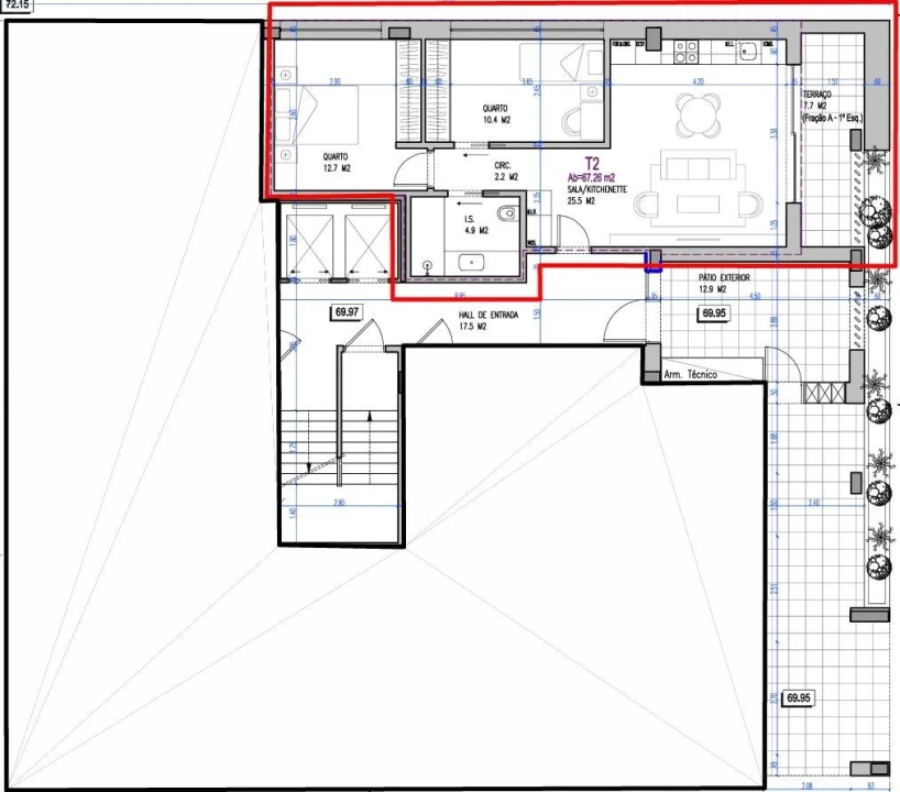 Apartamento T5 para Venda em Laranjeiro e Feijó Planta 2