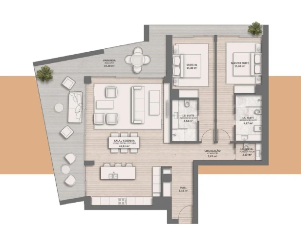Apartamento T2 para Venda em Quarteira Planta 1