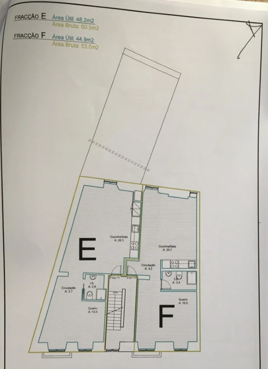 Apartamento T1 para Venda em Santa Maria Maior Planta 1