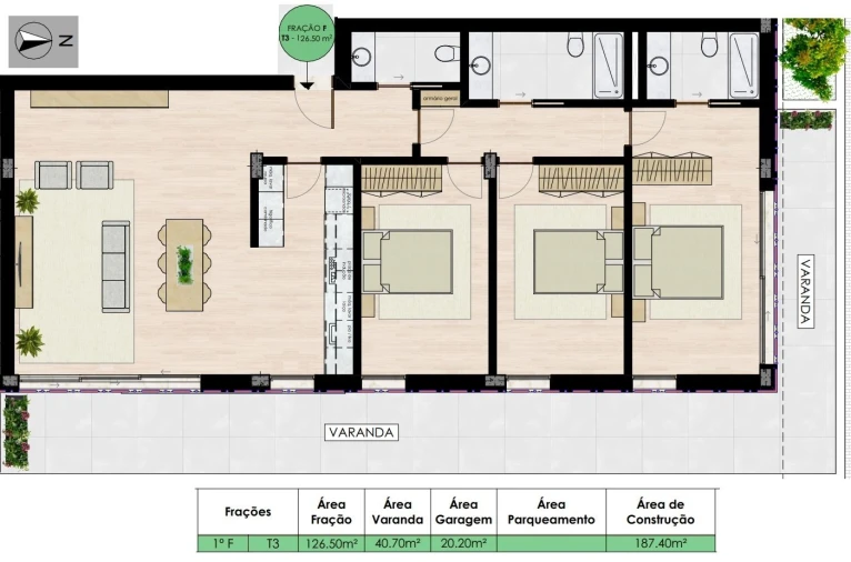 Apartamento T3 para Venda em Cantanhede e Pocariça Foto 3