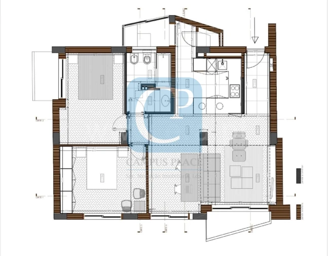Apartamento T2 para Arrendamento em Lordelo do Ouro e Massarelos Planta 1