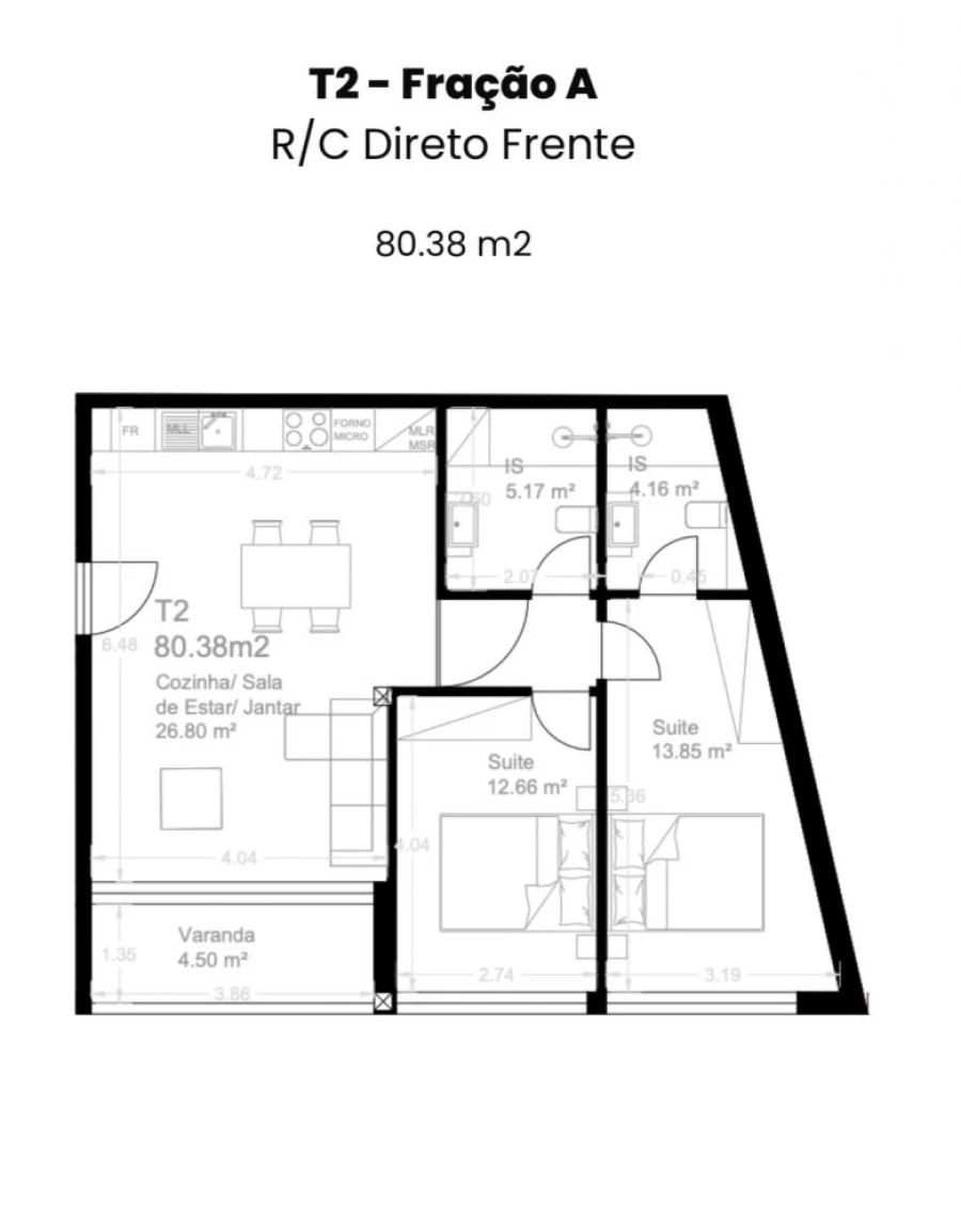 Apartamento T2 para Venda em Custóias, Leça do Balio e Guifões Foto 28