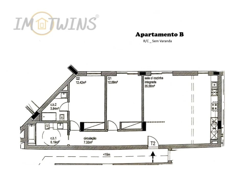 Apartamento T2 para Venda em Portimão Foto 1