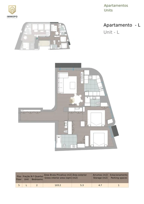Apartamento T2 para Venda em Mafamude e Vilar do Paraíso