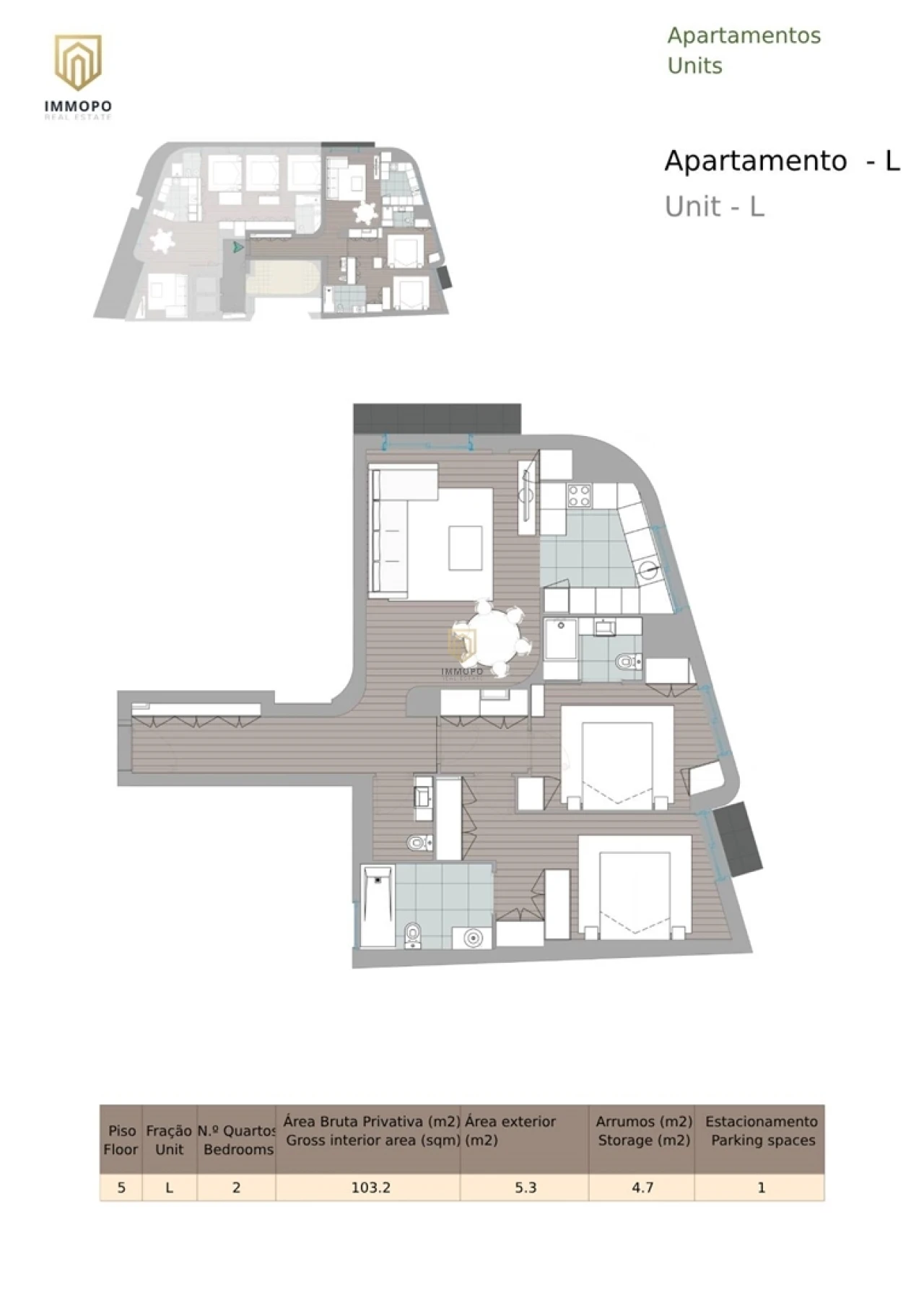 Apartamento T2 para Venda em Mafamude e Vilar do Paraíso Foto 19